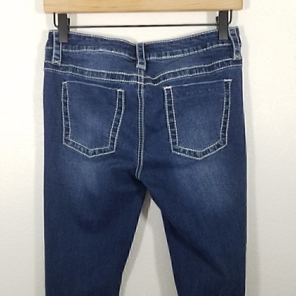 Bebe Distressed Stretch Skinny Jeans Size 28 - Picture 5 of 6